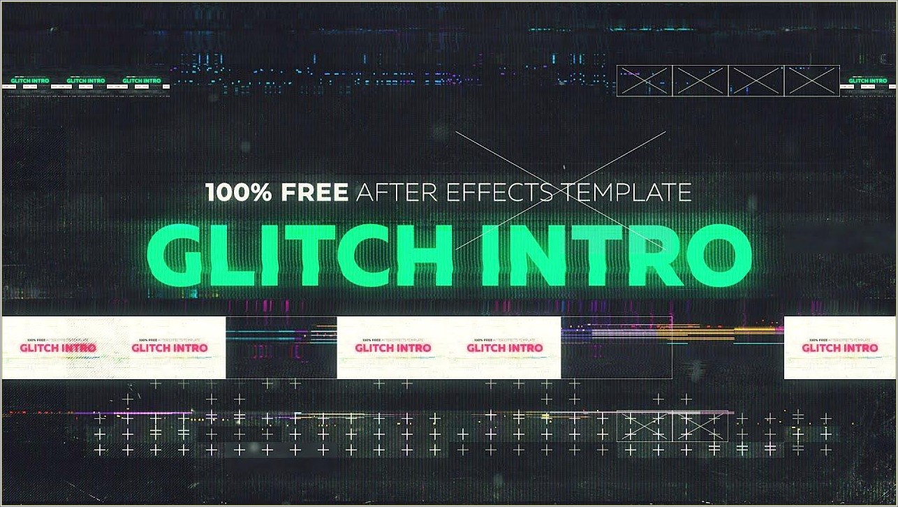 Free After Effects Glitch Logo Reveal Templates
