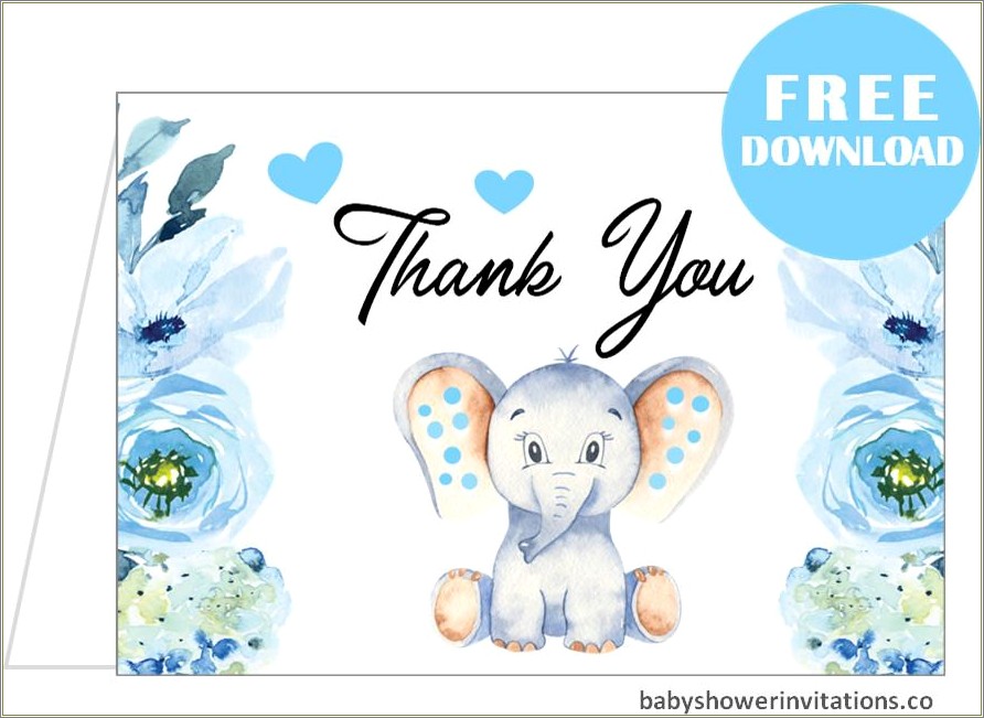 Free Baby Photo Thank You Card Templates