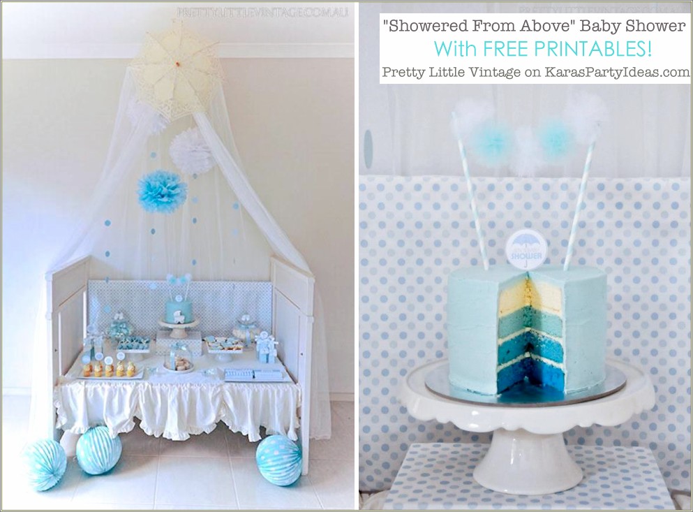 Free Baby Shower For Girl Beach Templates