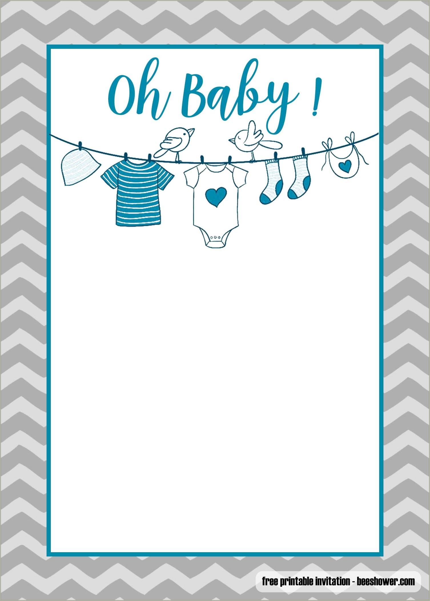 Free Baby Shower Invites Templates To Print