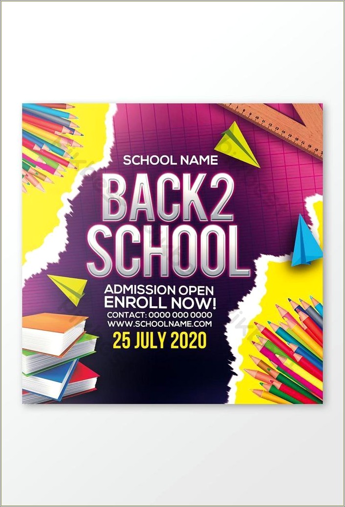 Free Back To School Party Flyer Template