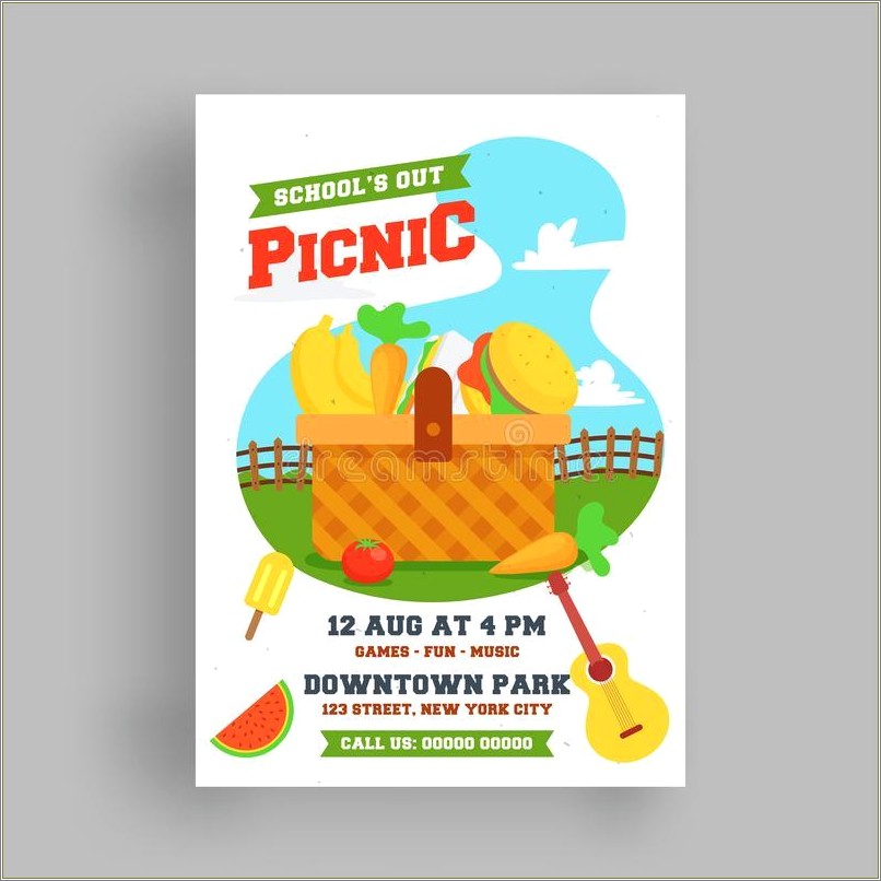Free Back To School Picnic Flyer Template