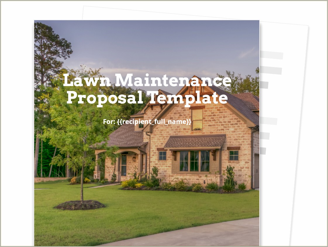Free Bid Proposal Template For Lawn Care