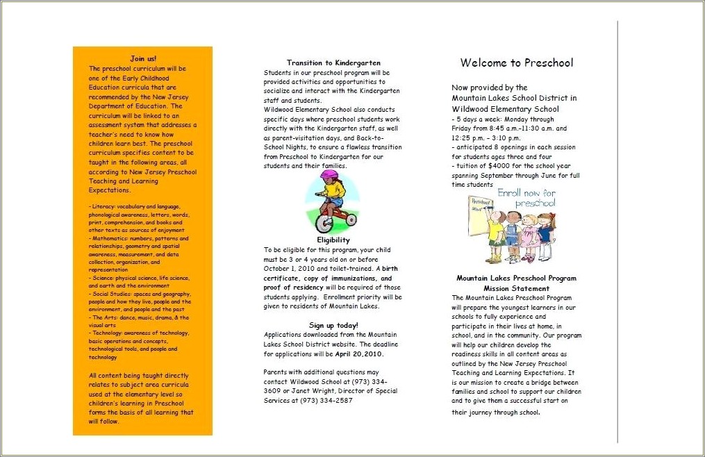 Free Bifold Brochure Templates For Microsoft Word