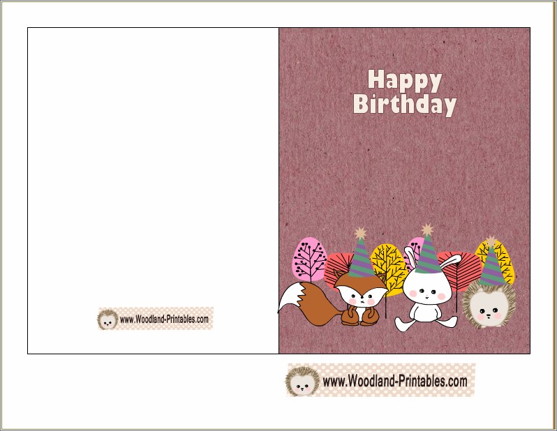 Free Birthday Card Templates To Use And Print
