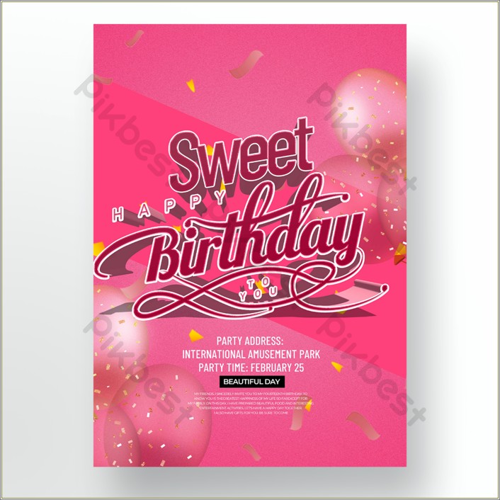 Free Birthday Party Flyer Templates For Word