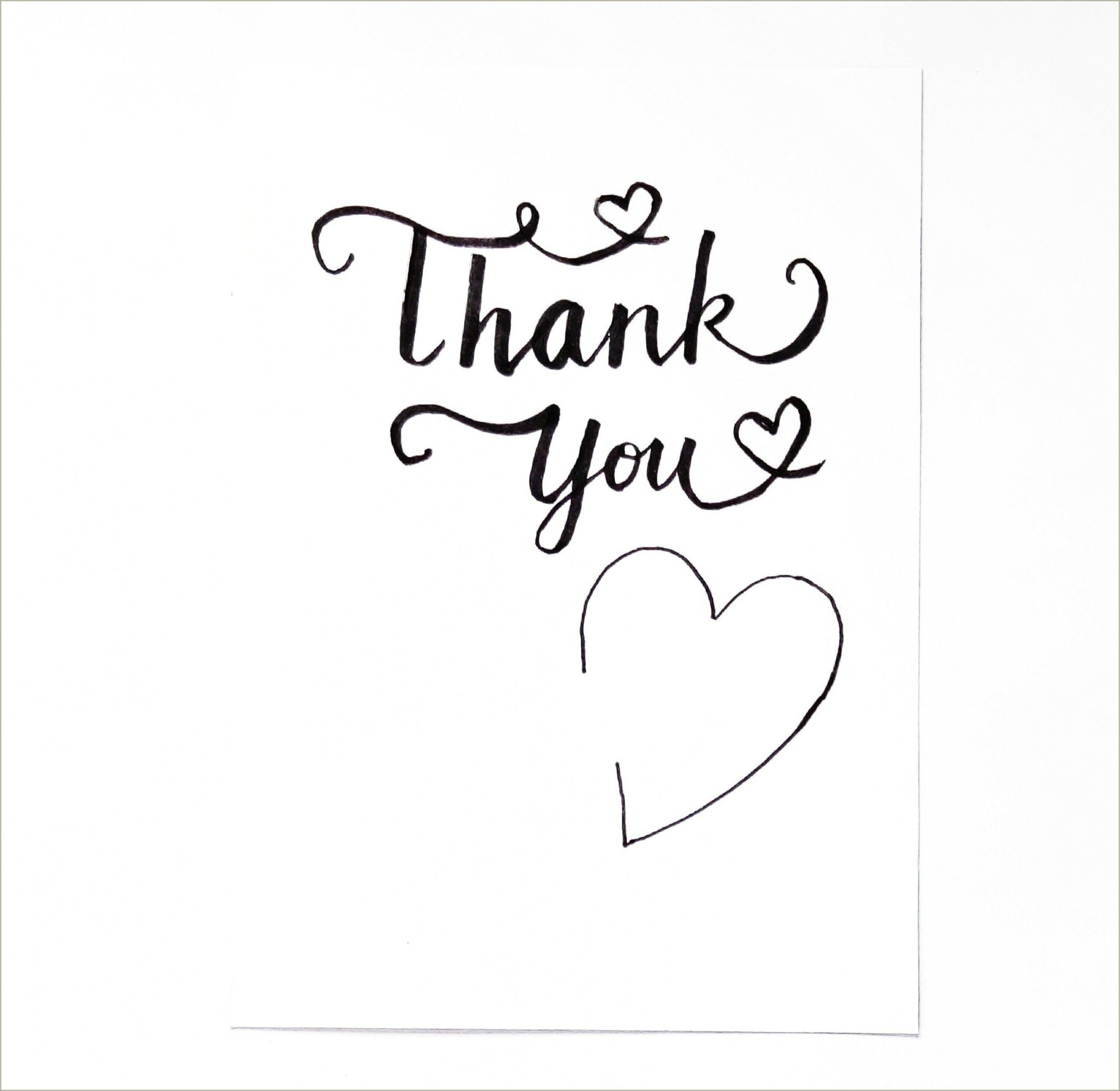 Free Black And White Thank You Card Template