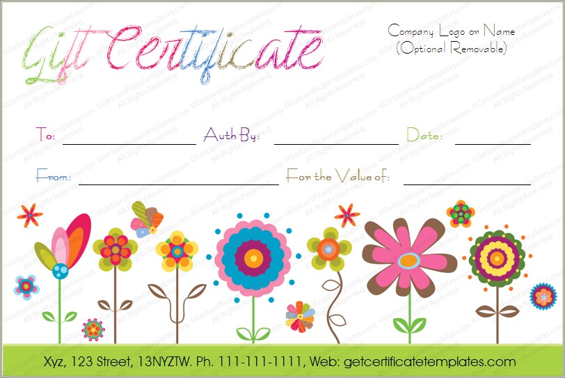 Free Blank Gift Certificate Templates For Word