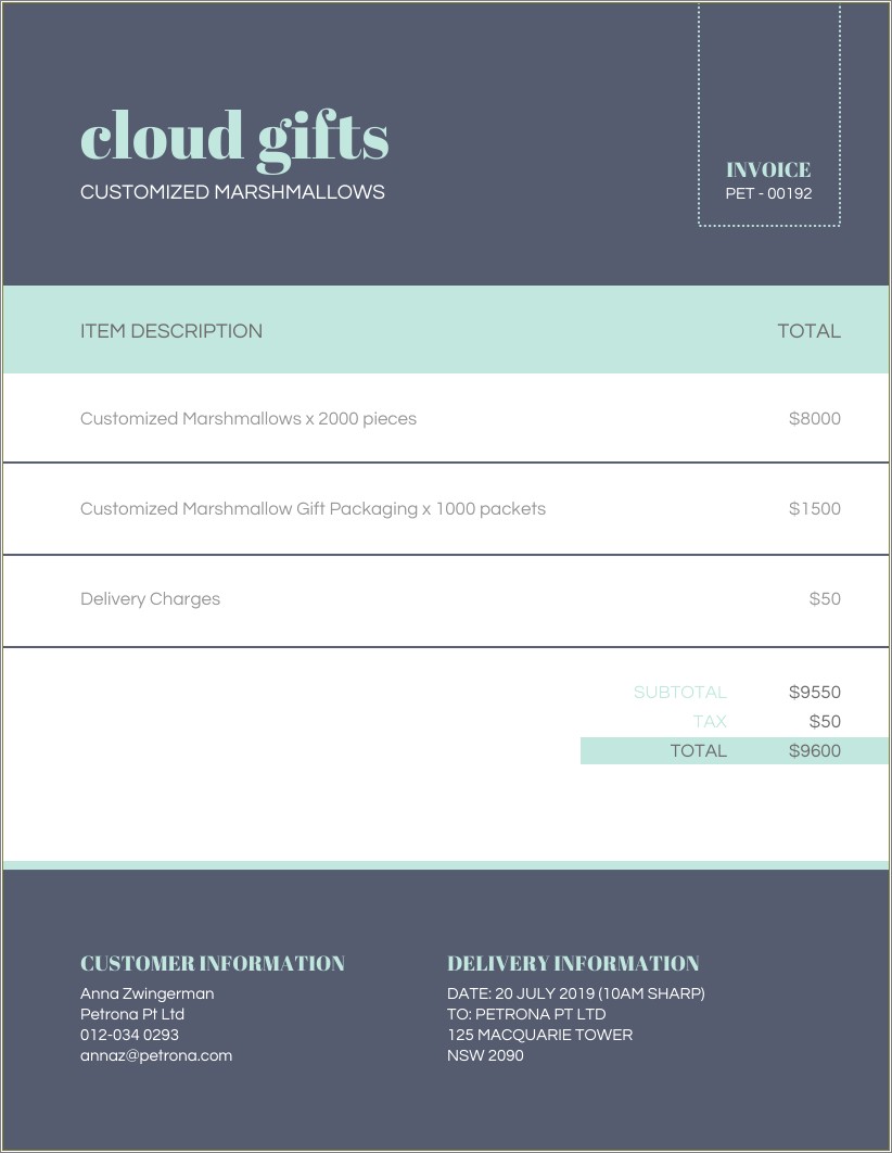 Free Blank Invoice Templates For Word 2000