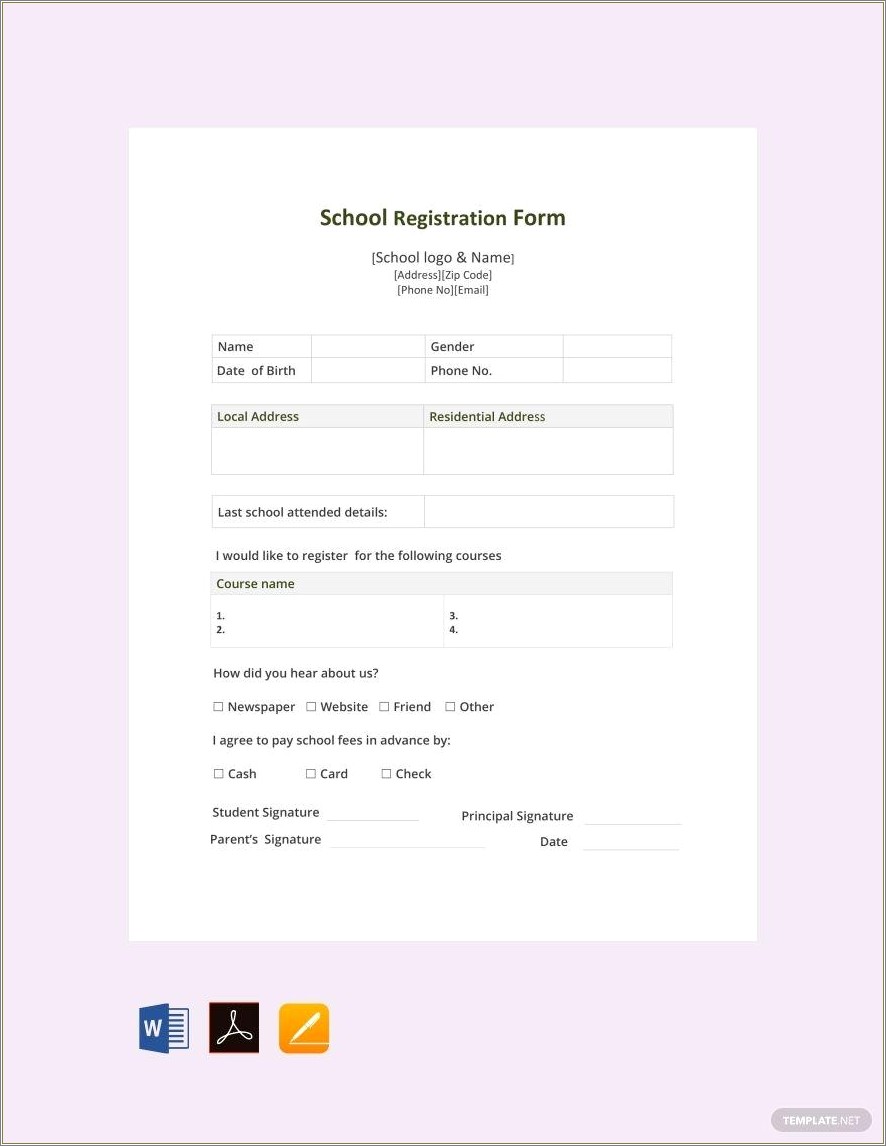 Free Blank Printable Event Registration Form Template Word
