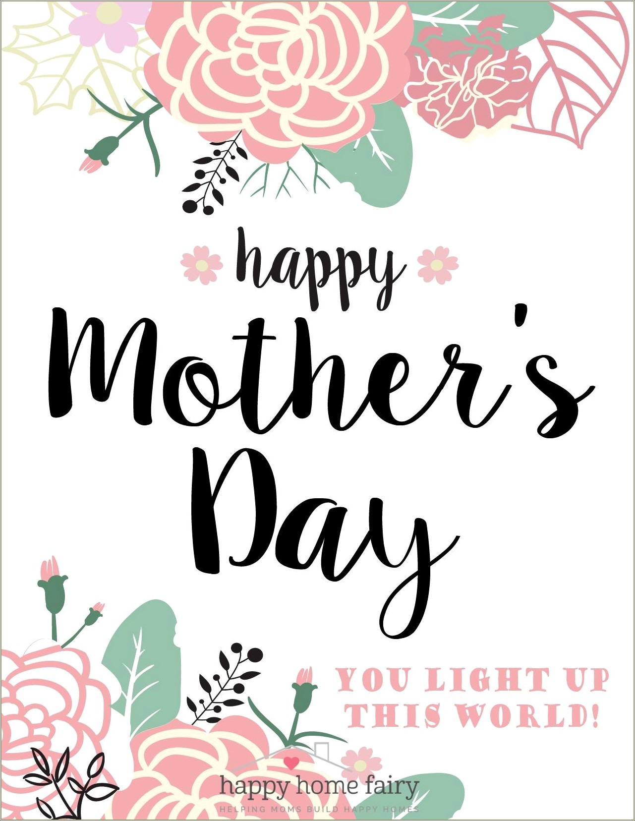Free Blank Printable Mother's Day Templates