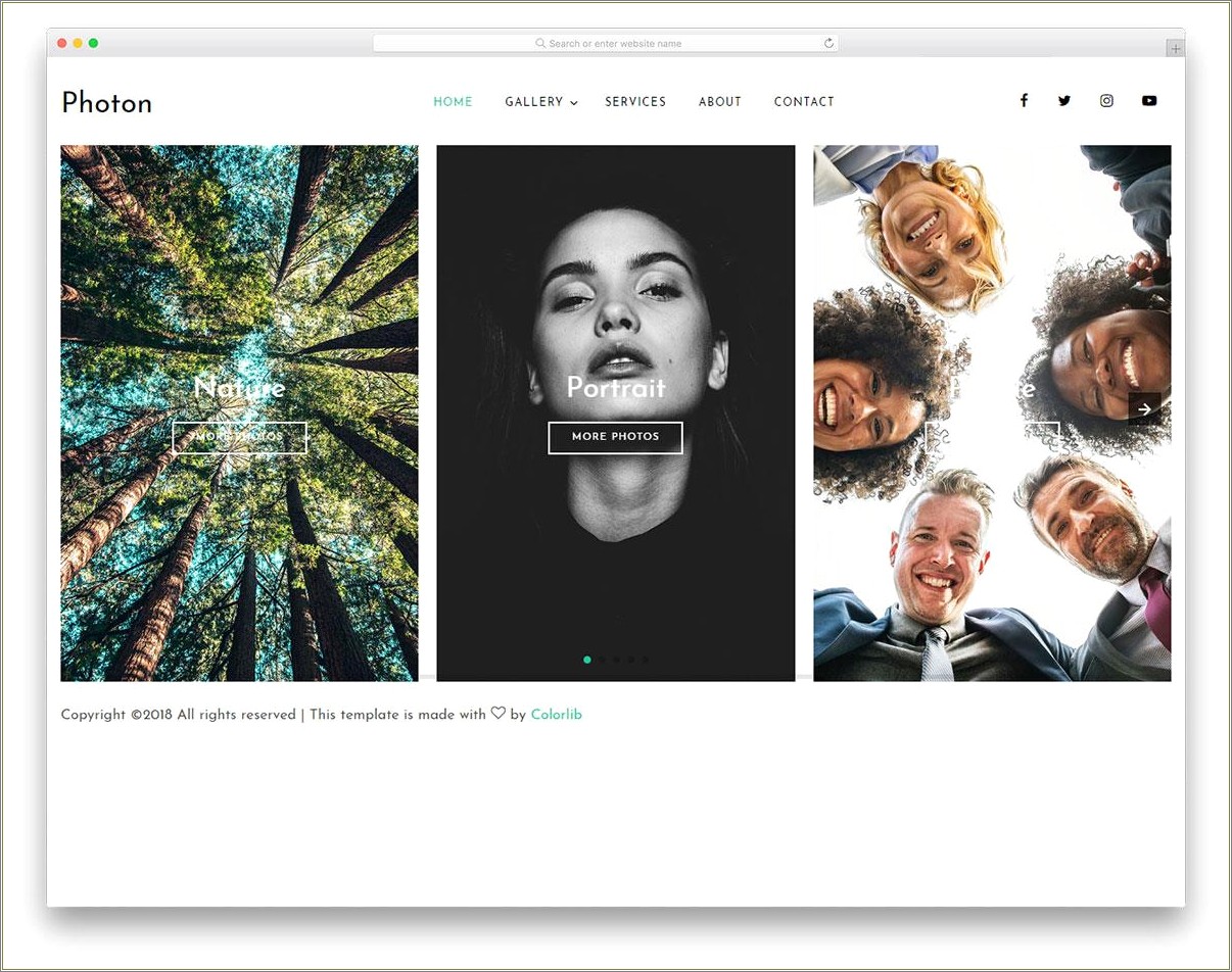 Free Bootstrap Non Profit Interactive Gallery Templates