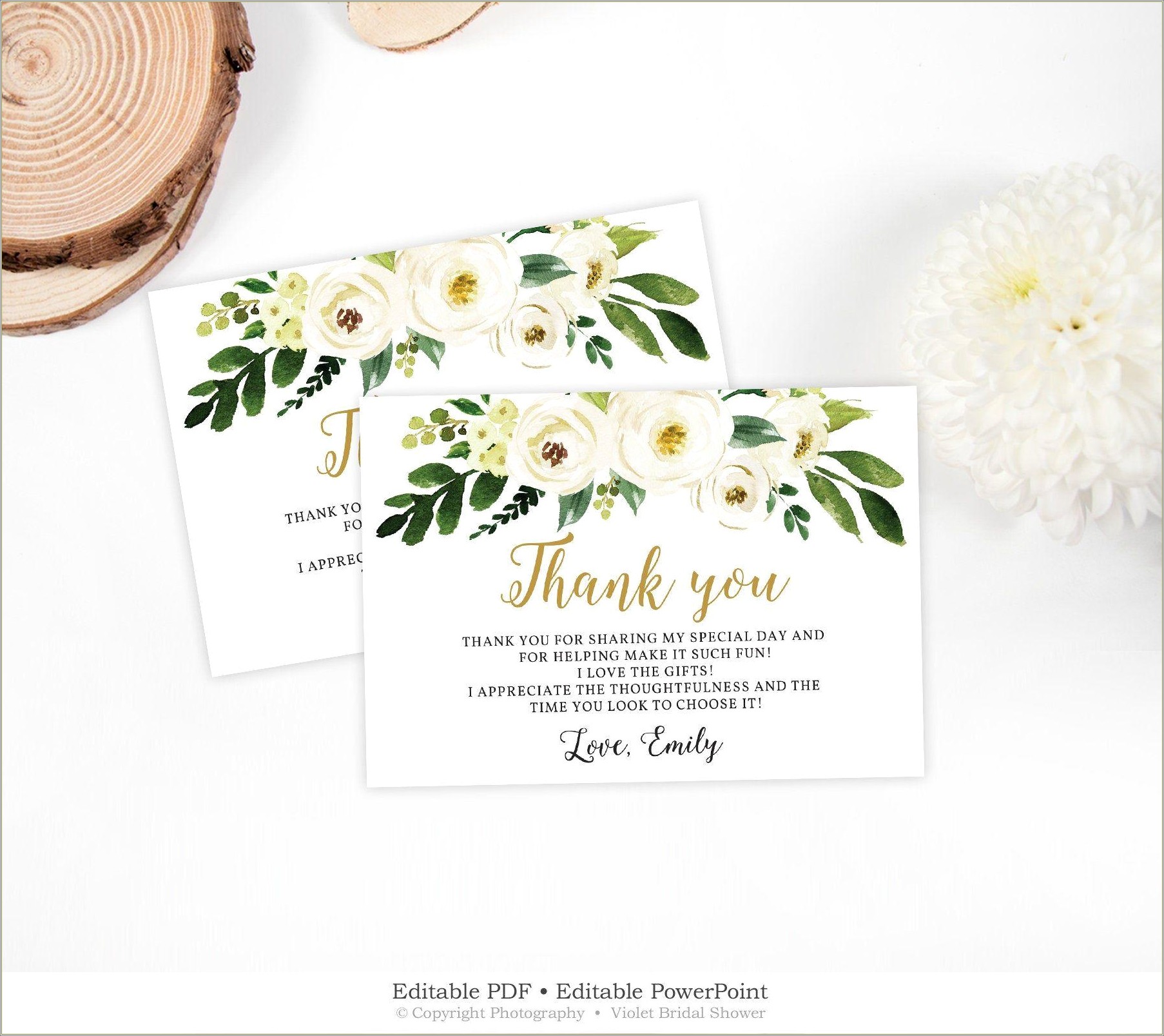 Free Bridal Shower Thank You Card Template