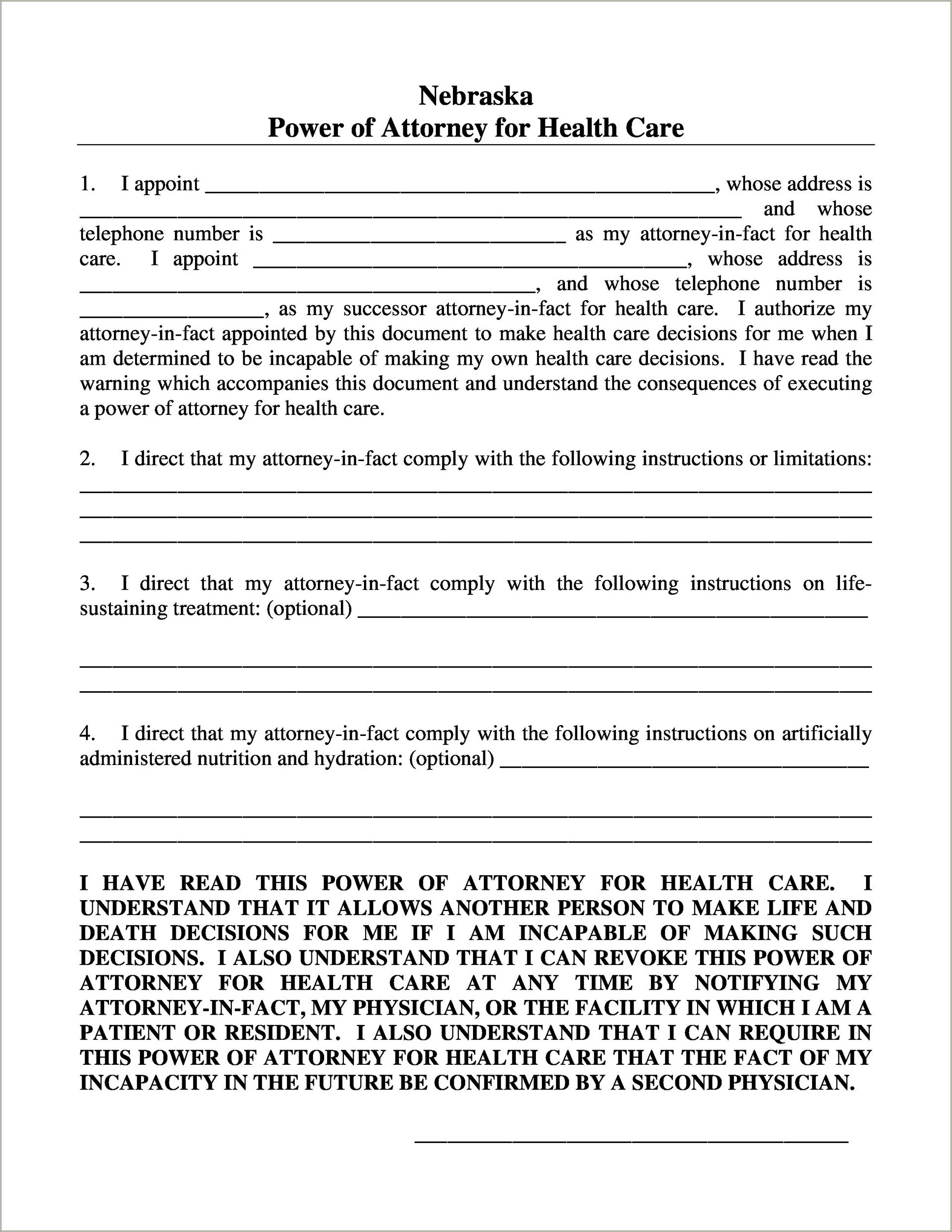 Free California Power Of Attorney Form Template