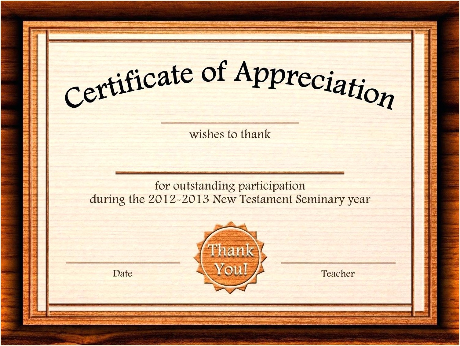 Free Certificate Of Appreciation Template Word Doc