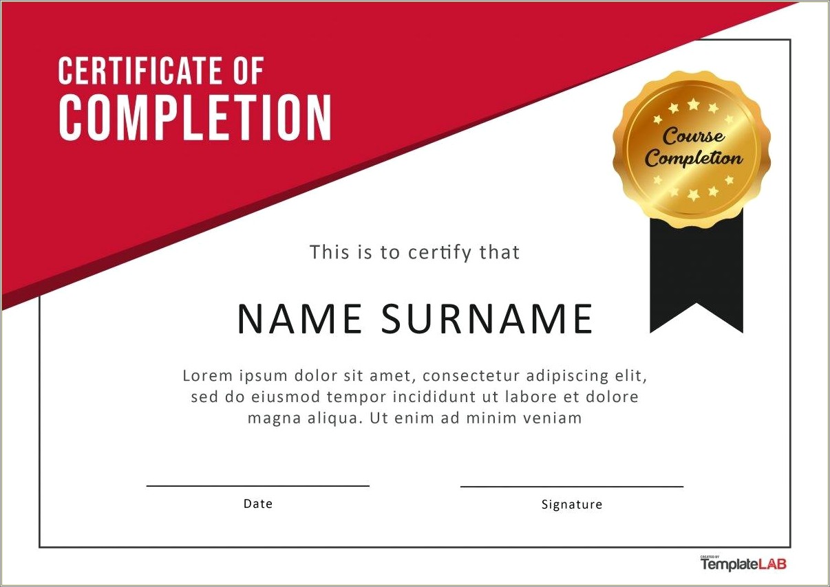 Free Certificate Of Completion Diversity Course Template Word