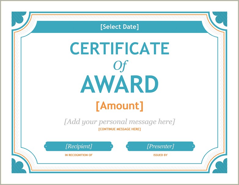 Free Certificate Templates For Microsoft Word 2003