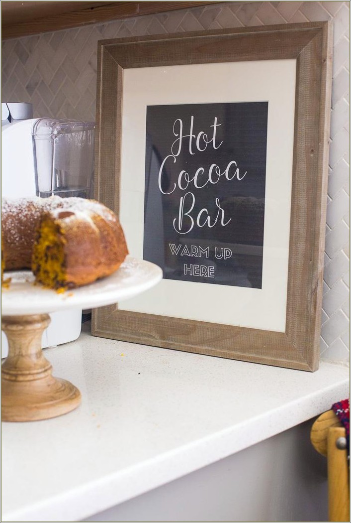 Free Chalkboard Hot Chocolate Bar Sign Template