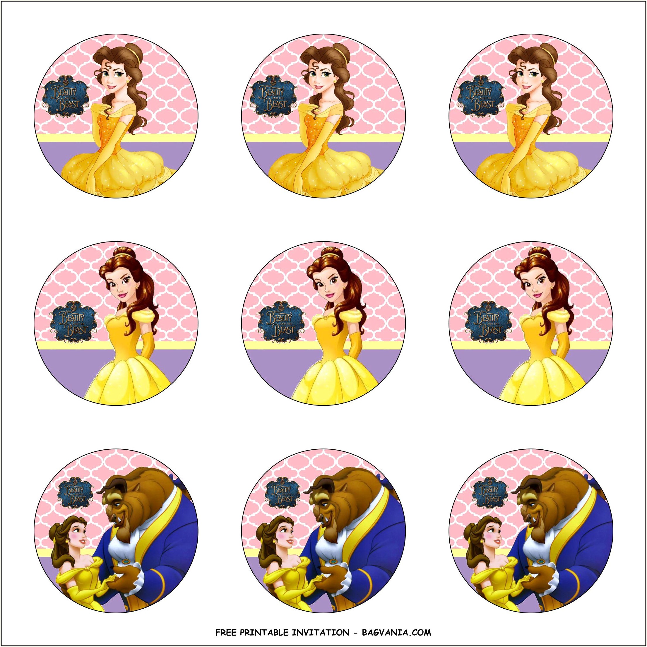 Free Chip Template Beauty And The Beast