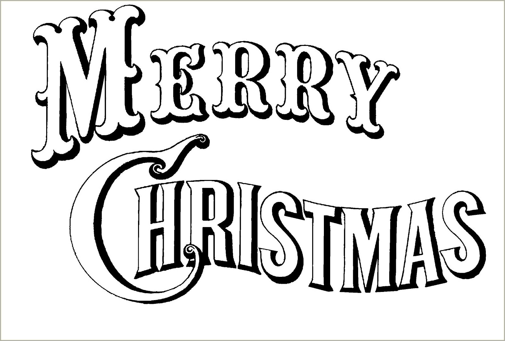 Free Christmas Black And White Clip Art Template