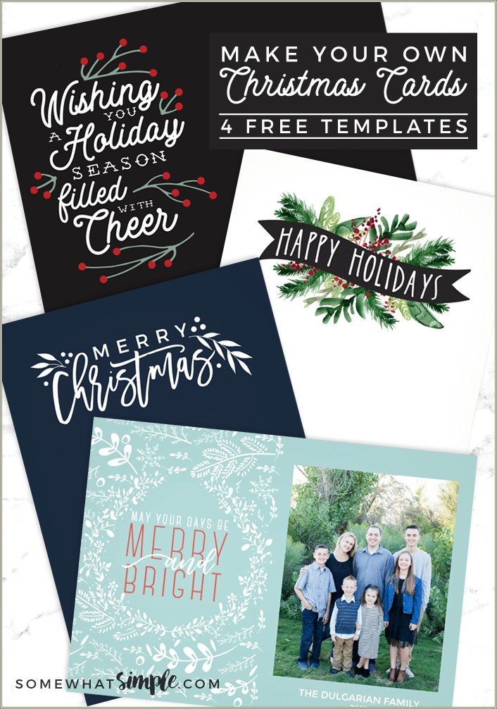 Free Christmas Card Templates For Photographers 2011