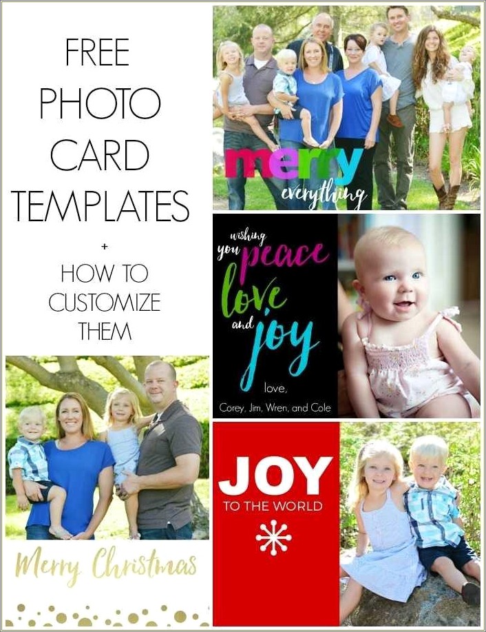 Free Christmas Card Templates To Add Photos