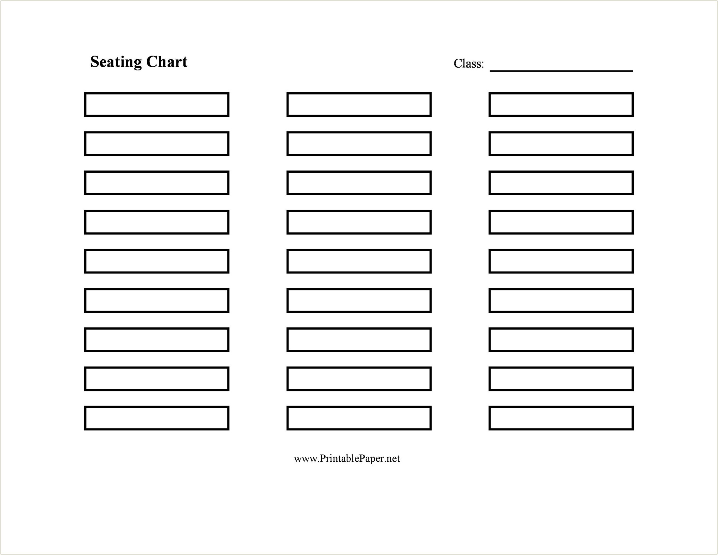 Free Classroom Seating Chart Template Microsoft Word