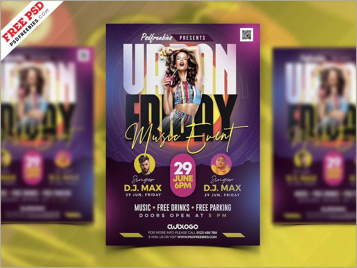 Free Club And Event Flyer Psd Template