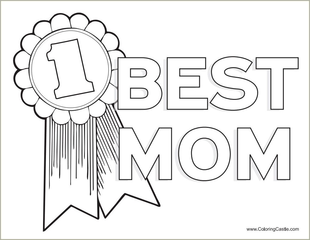 Free Coloring Templates Mother's Day Cards