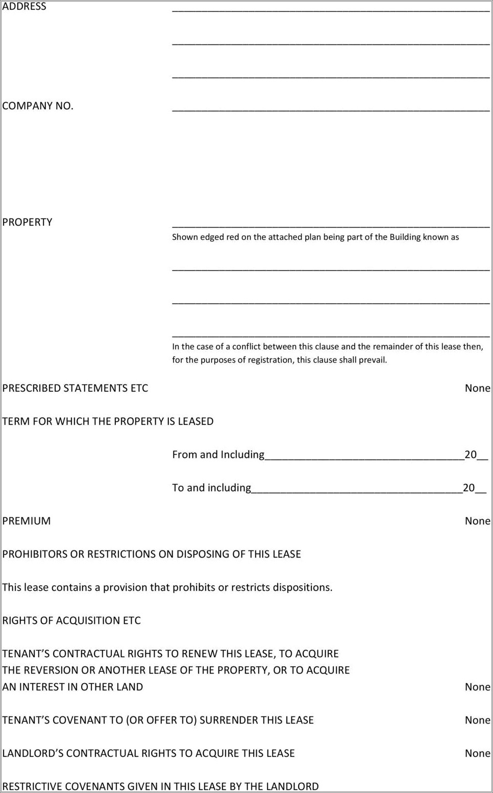 Free Commercial Lease Agreement Template Word Uk