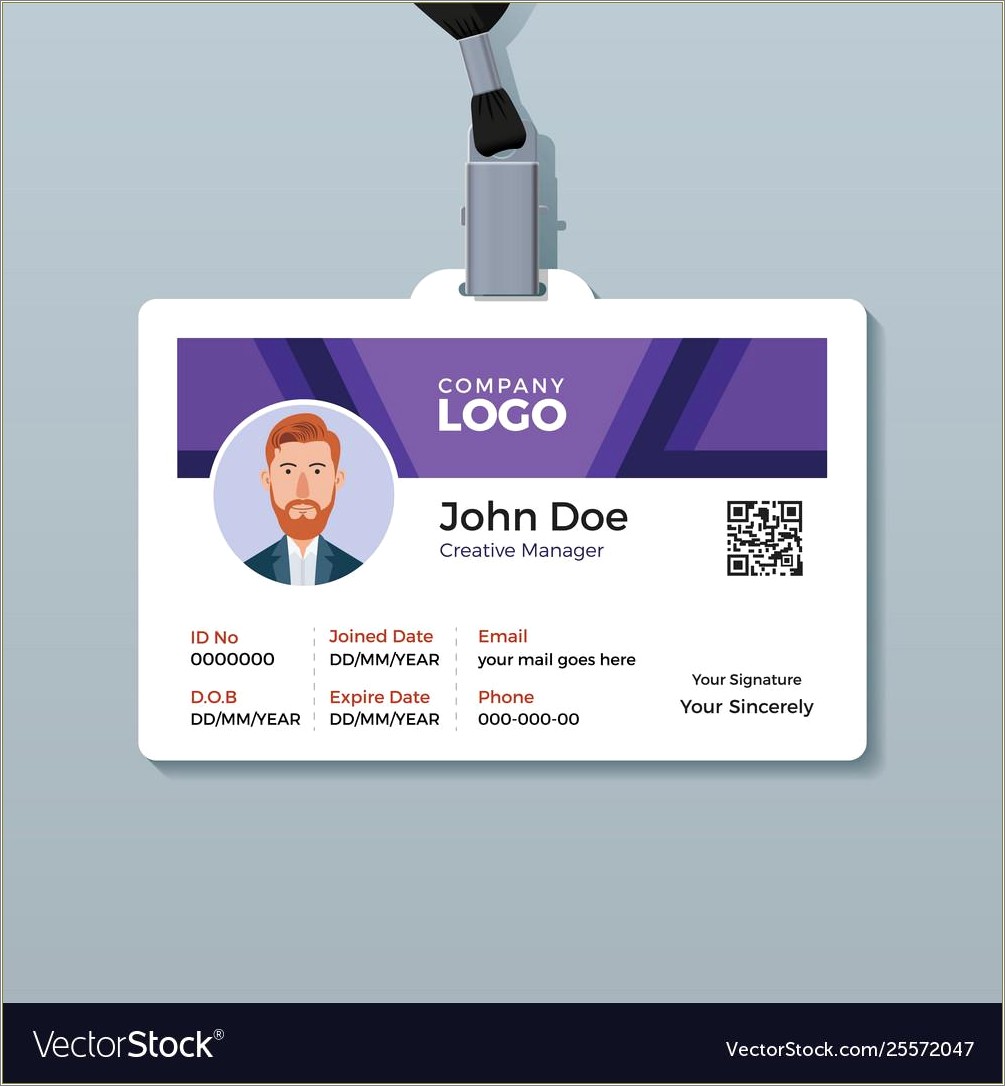Free Company Employee Identity Card Design Templates