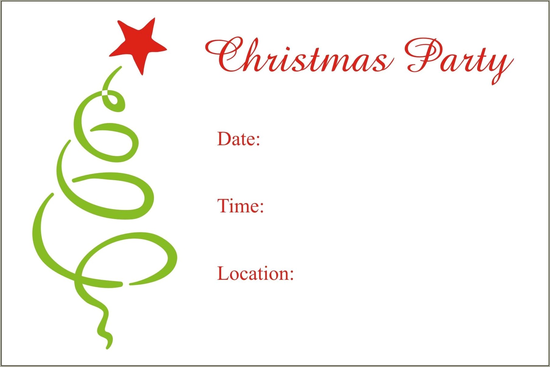 Free Company Printable Holiday Party Invitation Templates