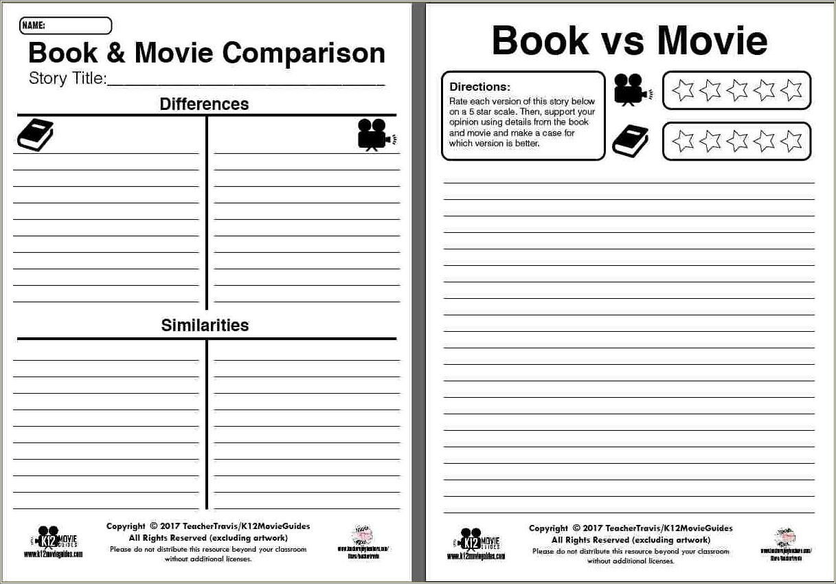 Free Compare And Contrast Graphic Organizer Template
