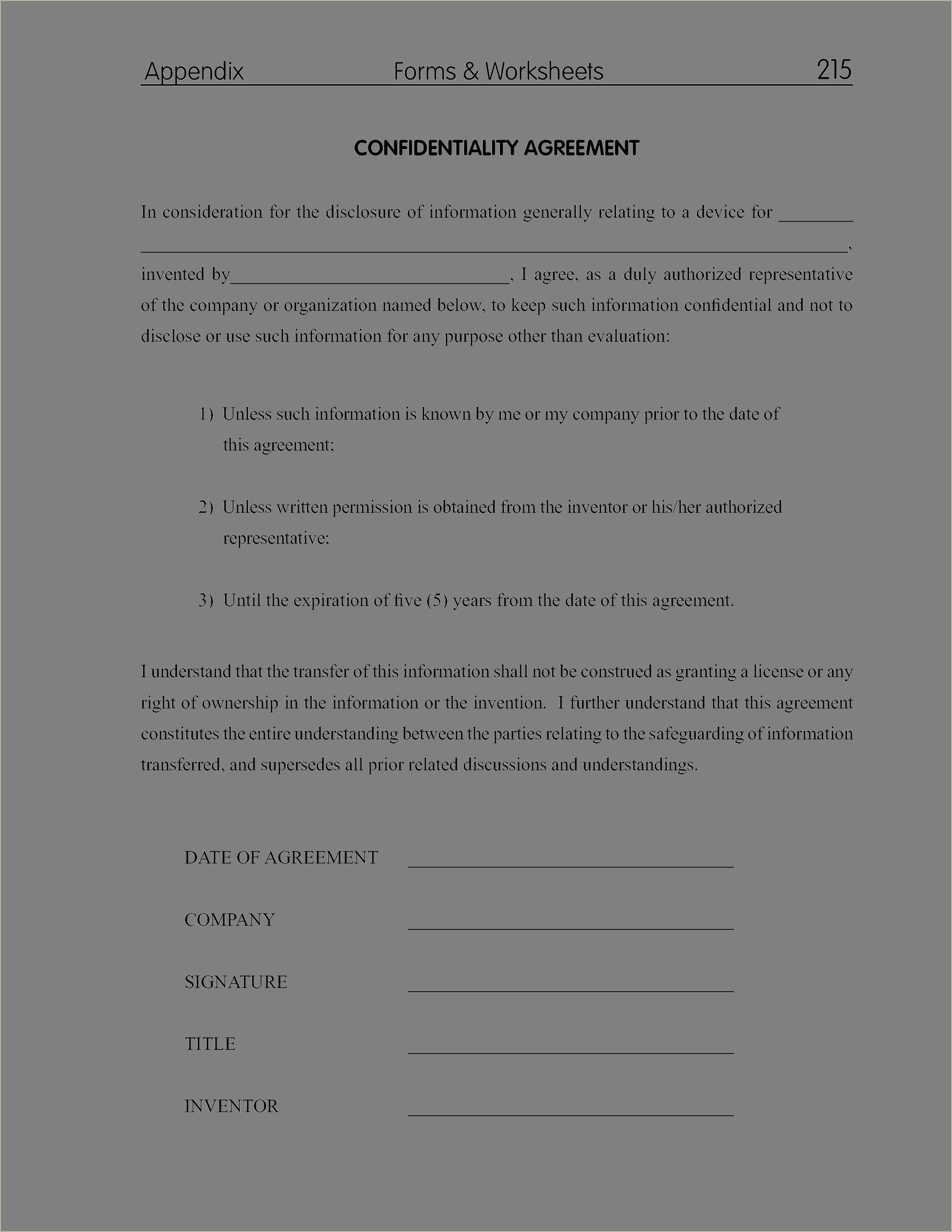 Free Confidentiality Agreement Template Usa For Web Access