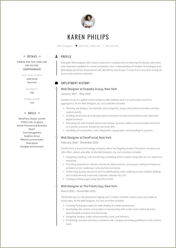 Free Core Functional Resume Template