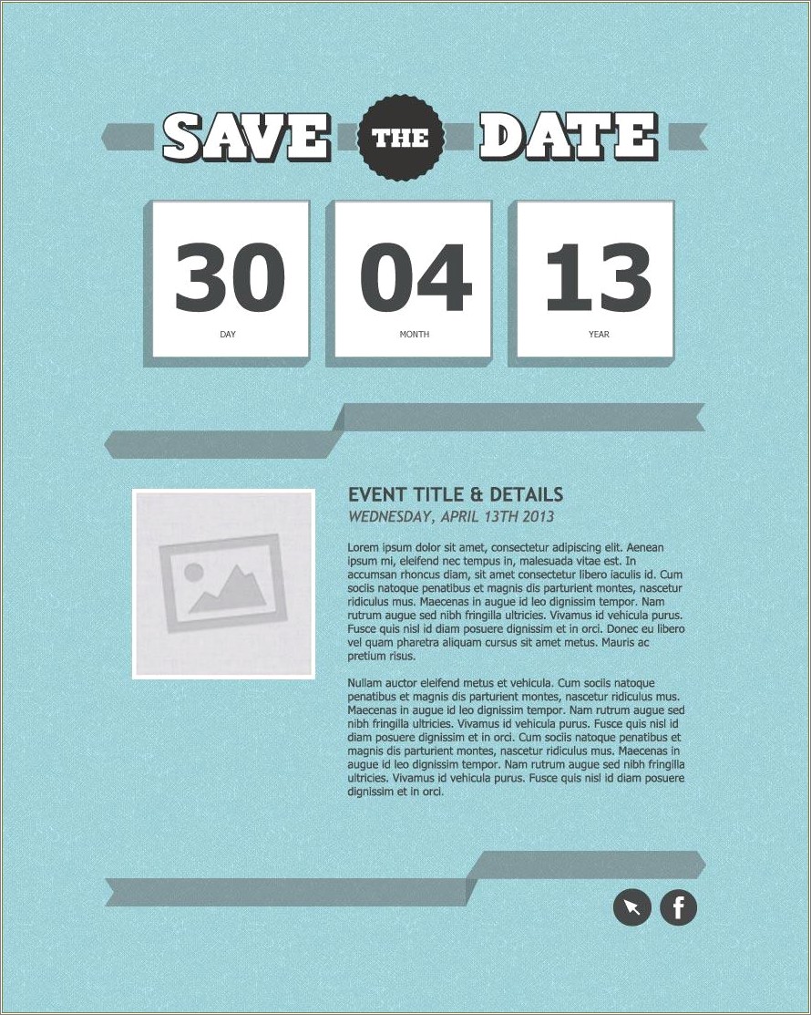 Free Corporate Save The Date Email Template