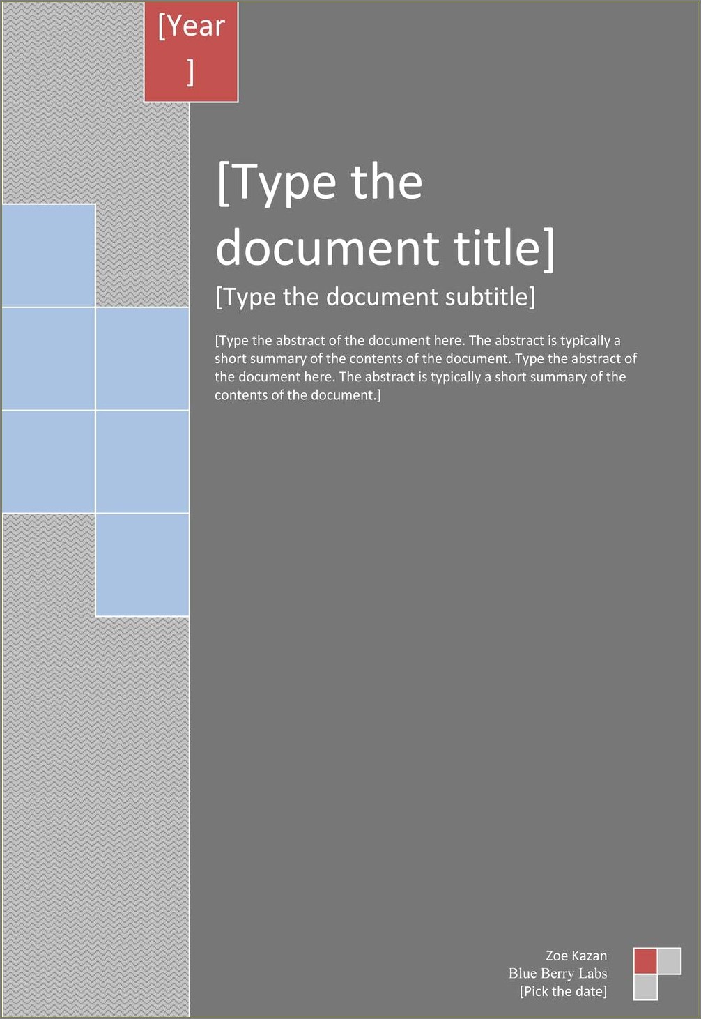 Free Cover Page Design Templates For Word