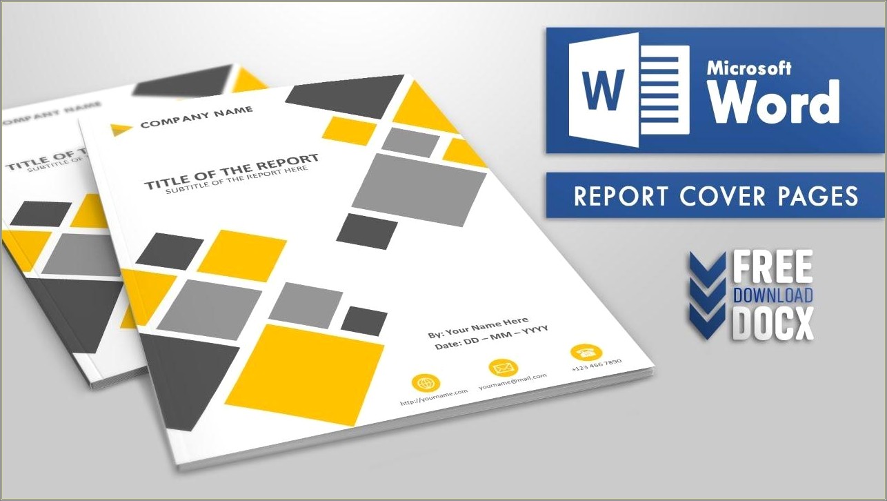 Free Cover Page Template For Microsoft Word