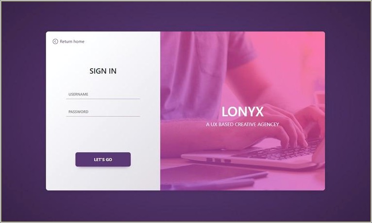 Free Css Template For Login And Registration