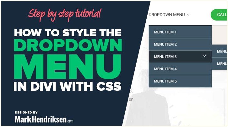 Free Css Template With Drop Down List