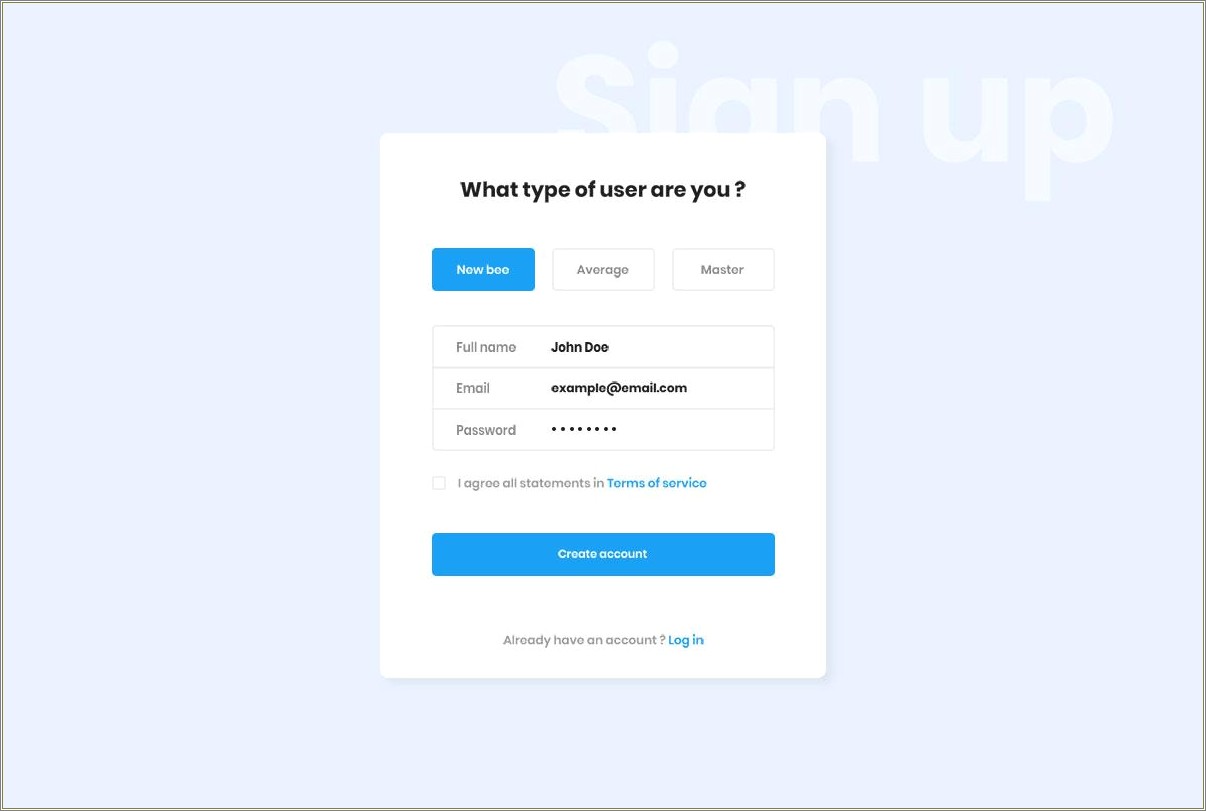 Free Css Templates Download For Signup Page