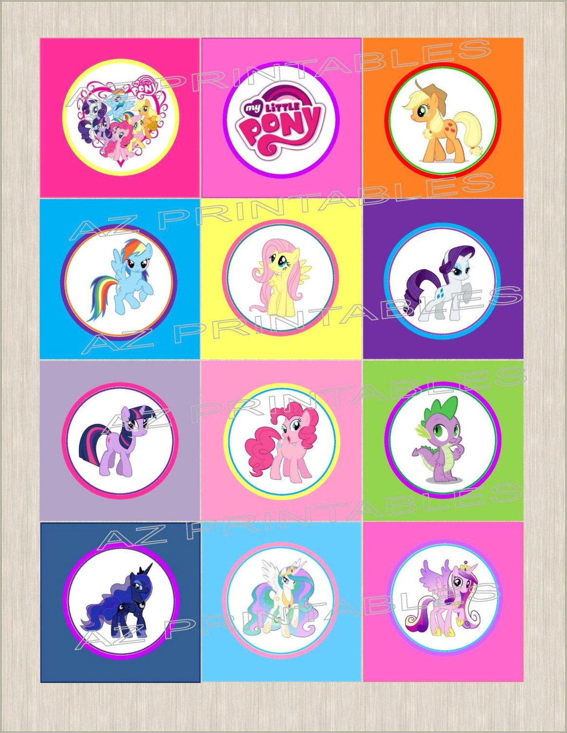 Free Cupcake Topper Template Printables My Little Pony