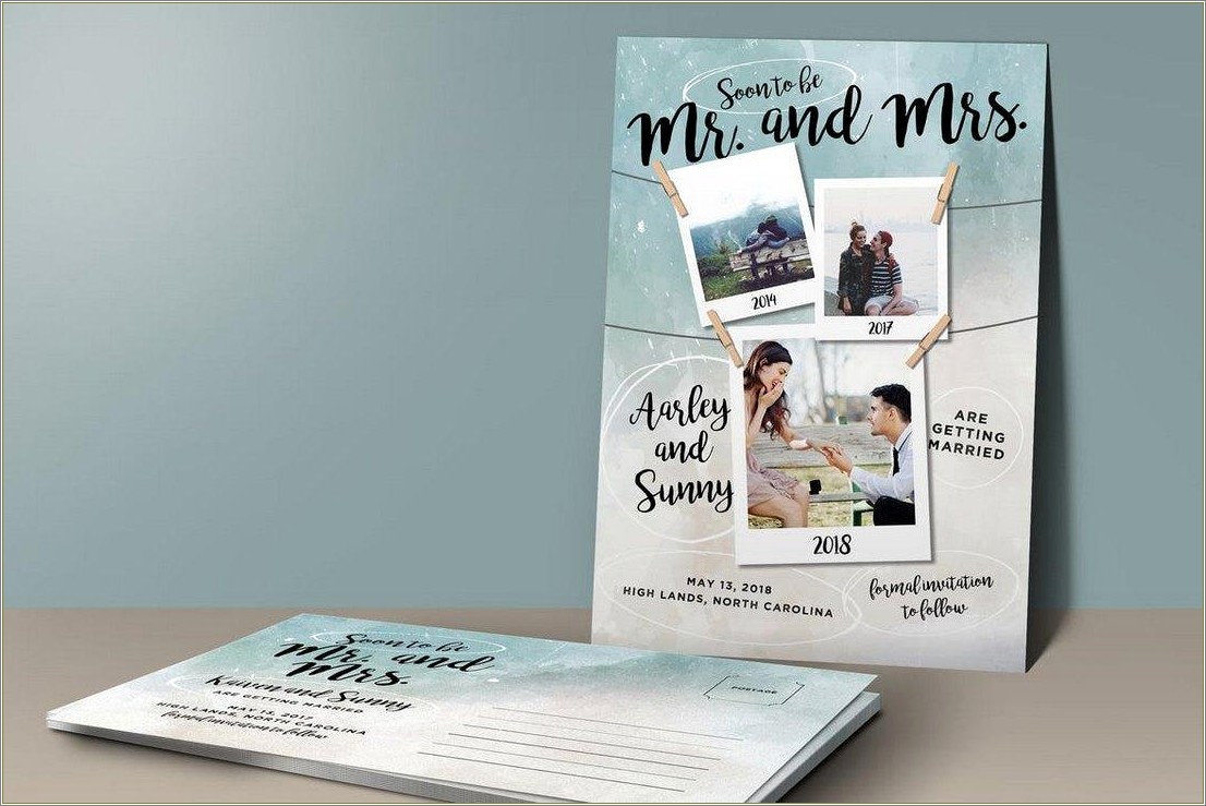 Free Custom Save The Date Postcard Template Publisher