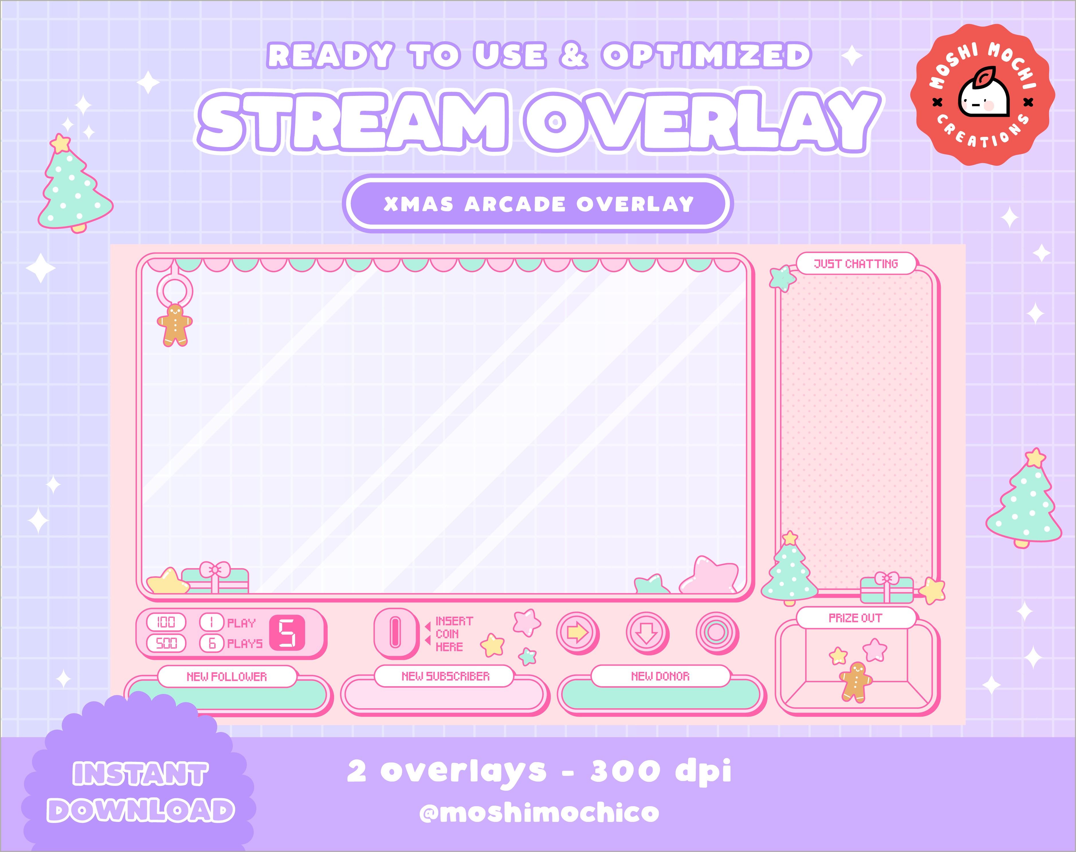 Free Cute Stream Overlay Template For Artist