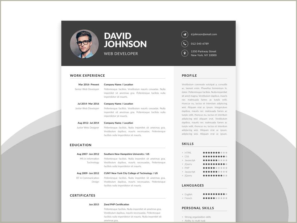 Free Cv Templates Free Download Word Document