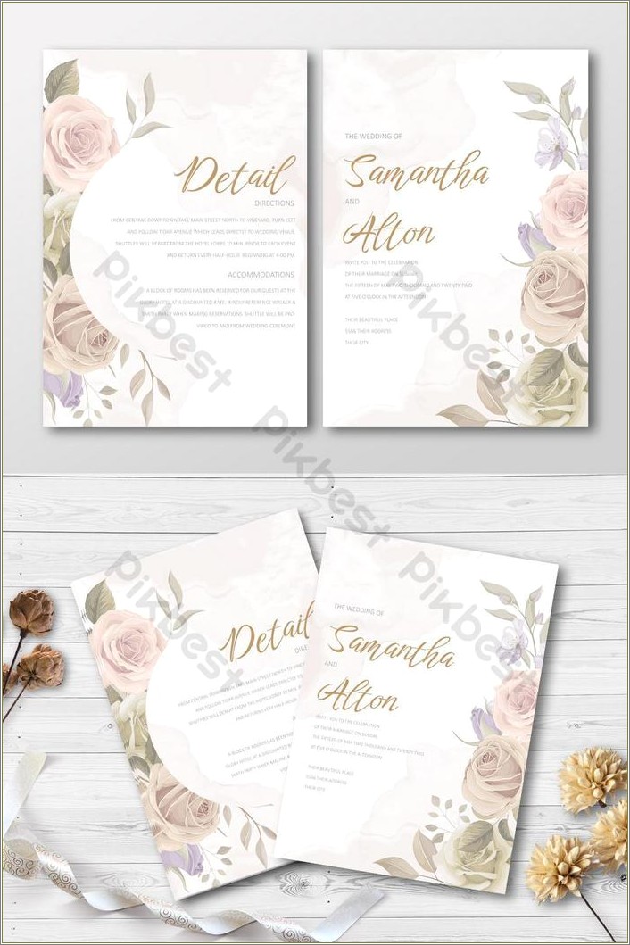 Free Direction Cards For Wedding Invitations Template