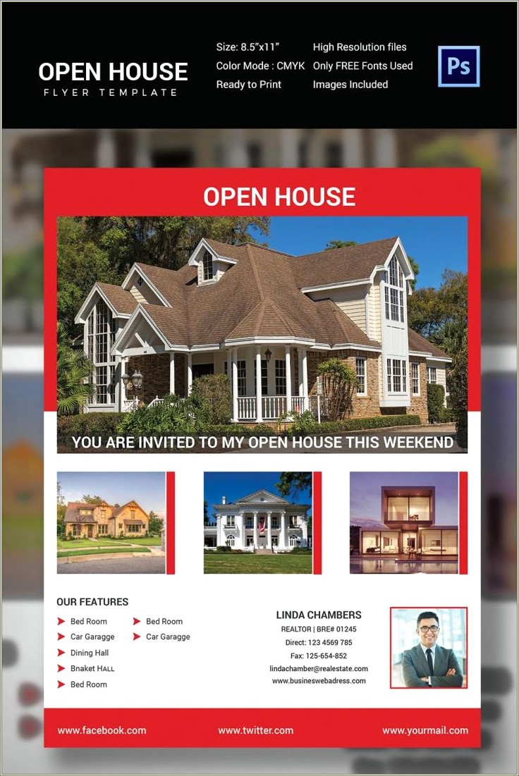 Free Double Sided Open House Flyer Template