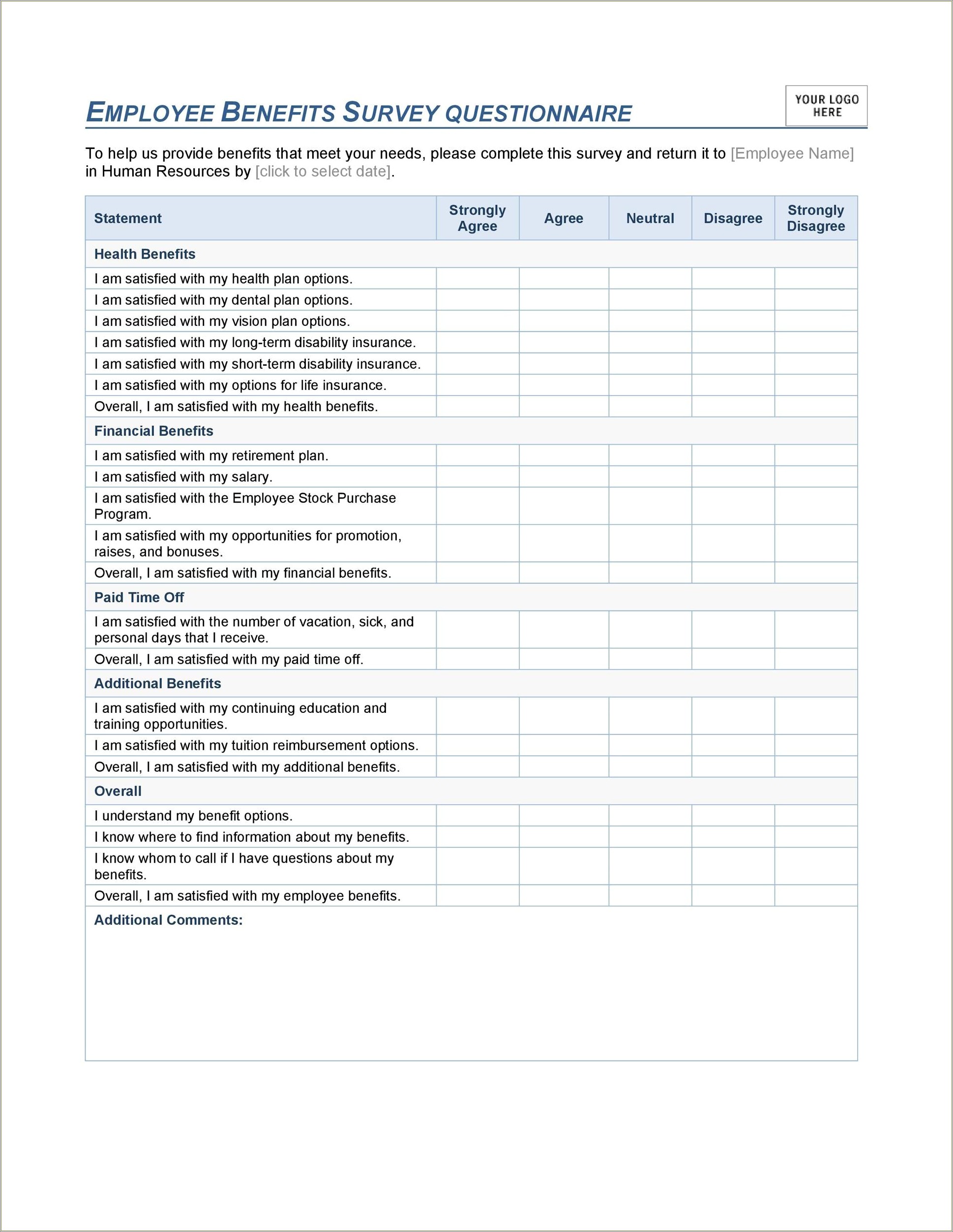 Free Dowload Of Questionaire Template Microsoft Word