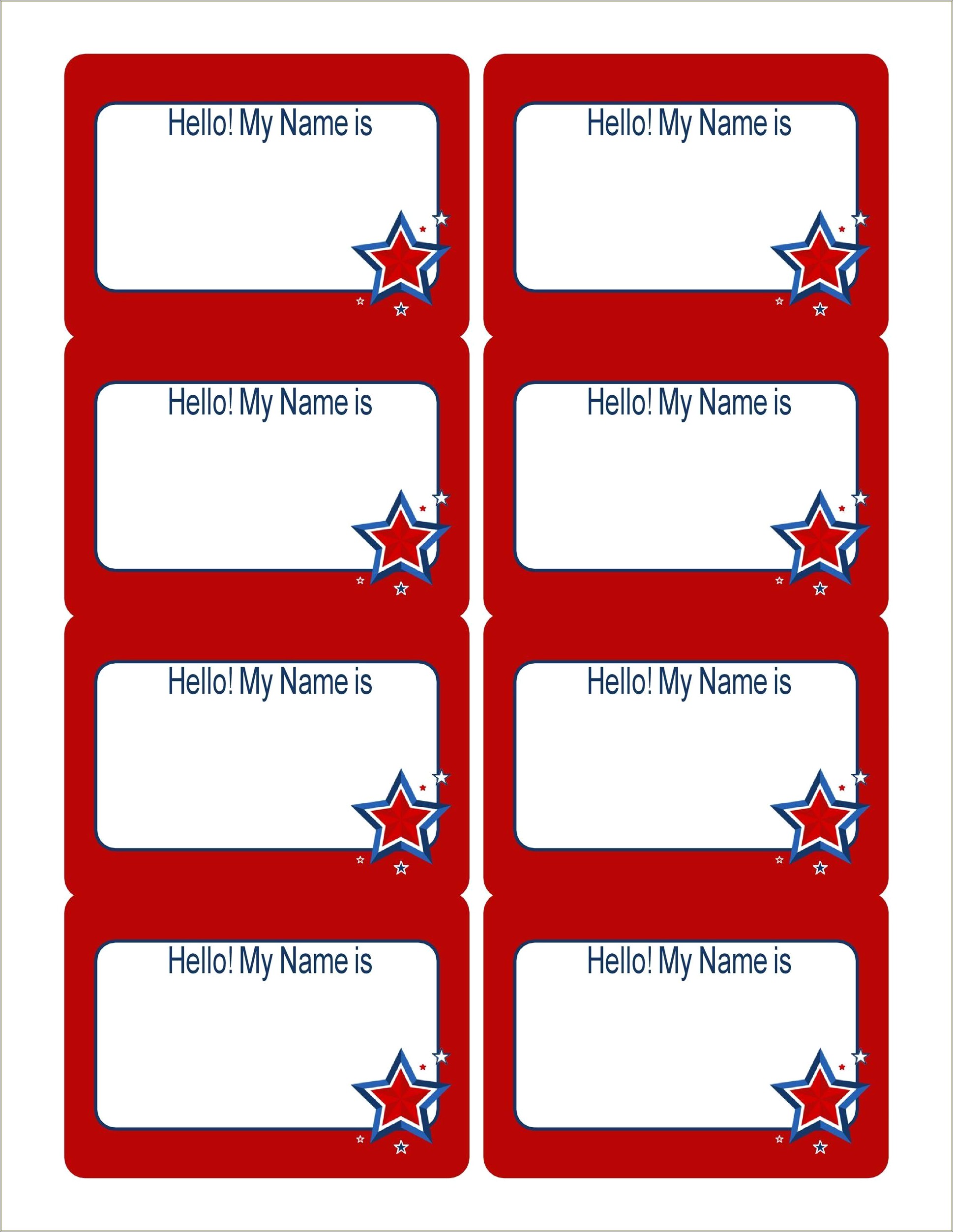 Free Download Of Standing Name Tag Template