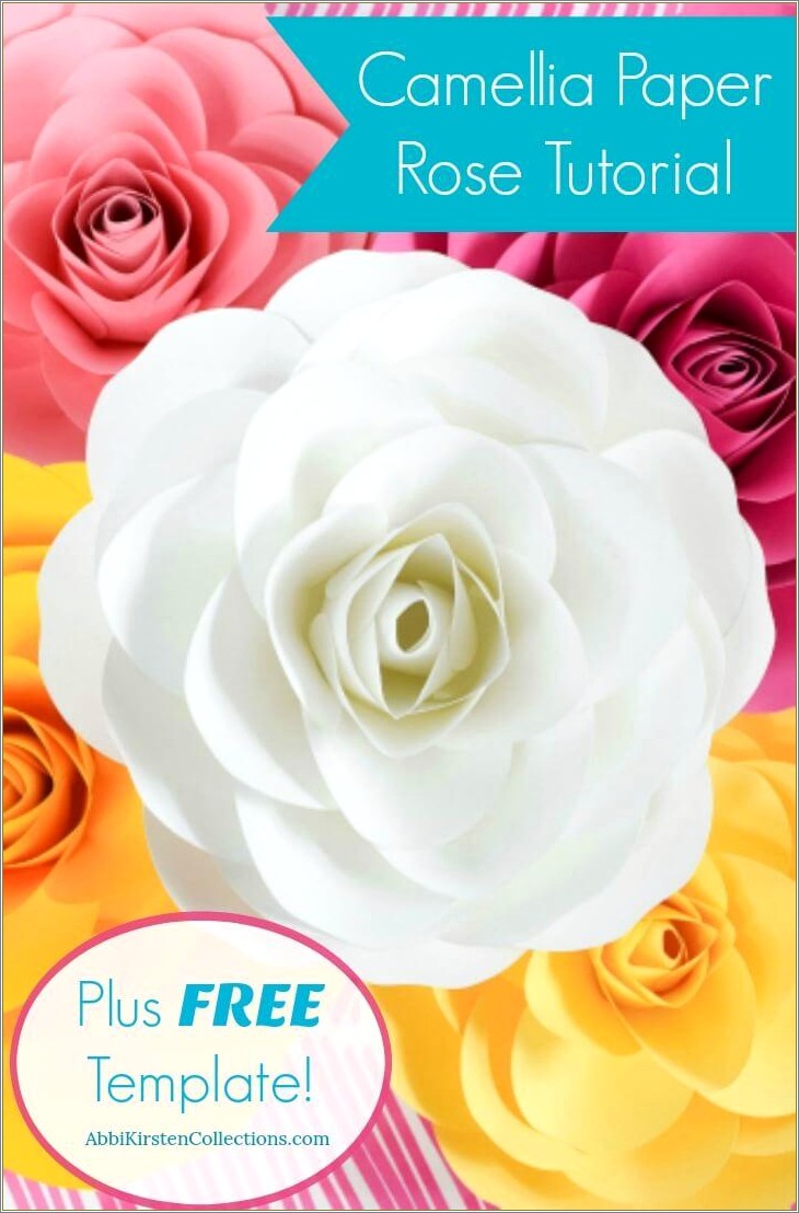 Free Download Paper Rose Petal Svg Template